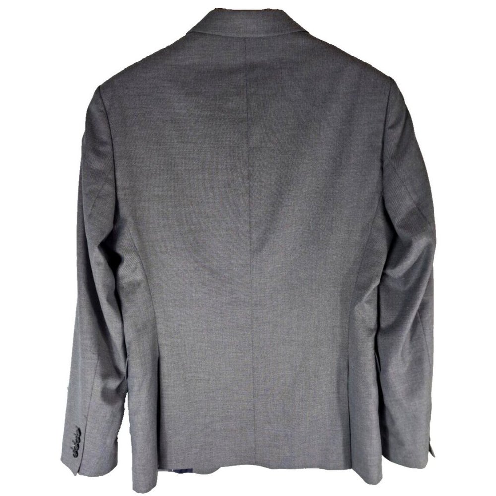 Mens Zara Blazer Sports Coat Gray 2 Button Career Business Professional 40R - Picture 7 of 7
